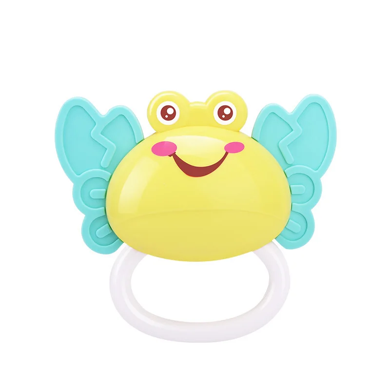 Crab Hand Bell Детские погремушки игрушки для новорожденных колокольчики детские игрушки для детей возраста от 0 до 12 месяцев при прорезывании зубов безопасно развития рано утром Развивающие детские погремушки игрушки - Цвет: Crab Hand Bell
