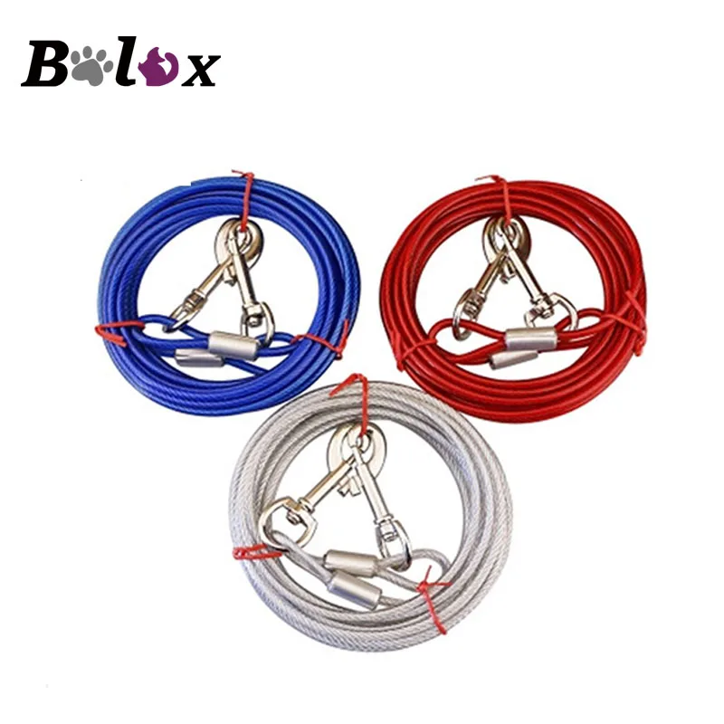 

Dog Leash Double-headed Pet leash one for two long steel wire chain dog leash dog chain Amazon hot pet supplies