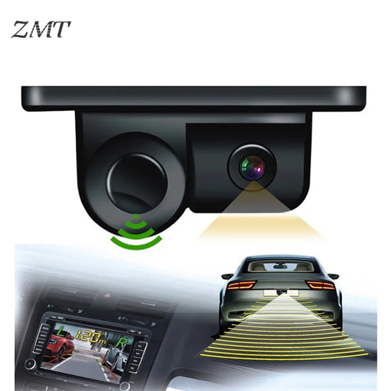 

Car Visual Reversing Radar Camera Two-in-one Vehicle Rear View Image HD Auto Radar Sound Alert Indicator Parking Sensor 3089