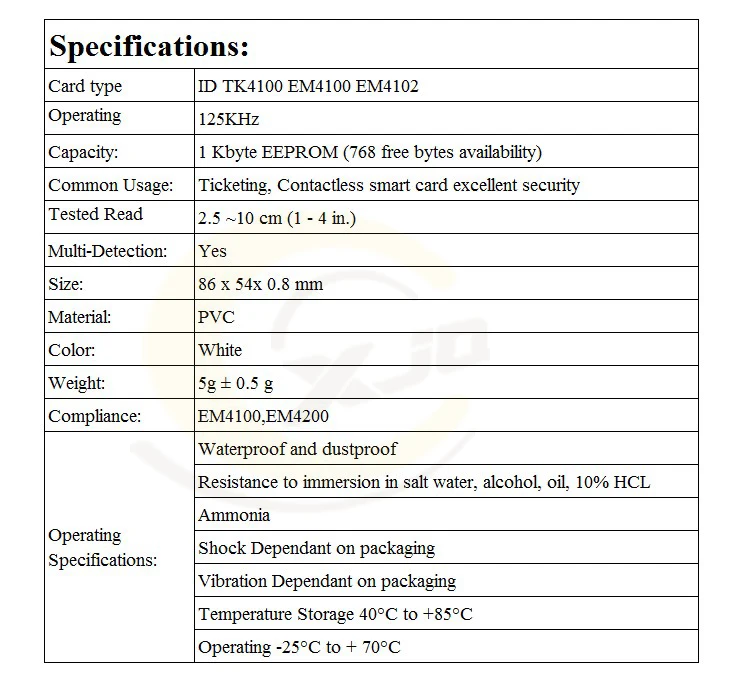 Xjq 100 шт./лот RFID карты 125 кГц EM4100 TK4100 бесконтактных смарт-Тонкий EM RFID карты Ключевые теги для системы контроля доступа