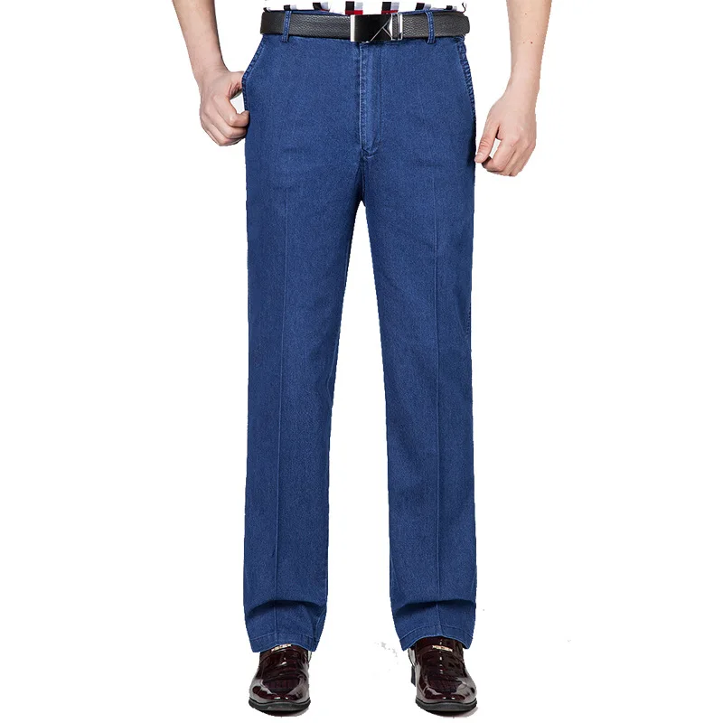 Men's jeans in autumn and winter high-waisted elastic business jeans casual trousers mens jeans plus size men Men's jeans in autumn and winter high-waisted elastic business jeans casual trousers mens jeans plus size men