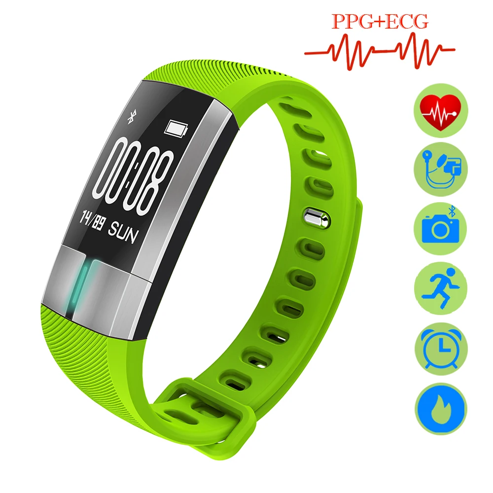 

ZUCOOR Smart Band Bracelet Blood Pressure Tonometers RB47 Pedometer Fitness Step-meter Wearable Devices ECG+PPG Pulse Monitor