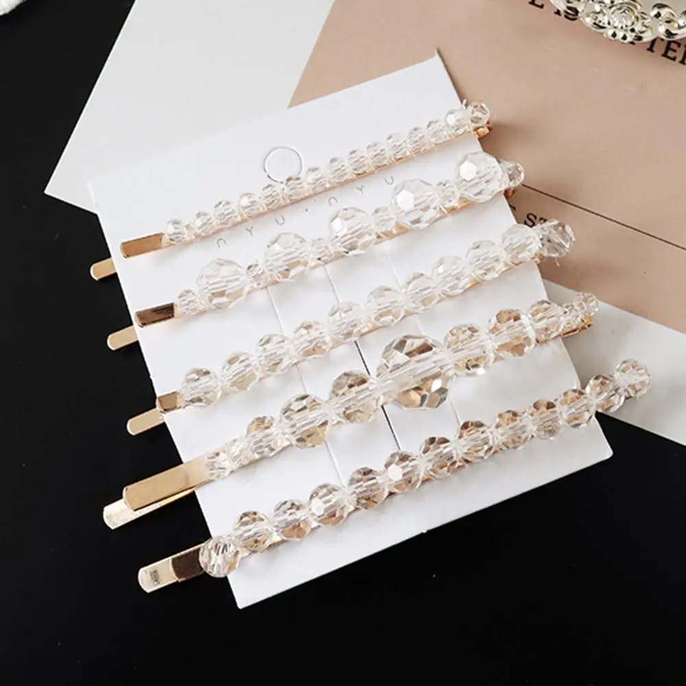 

Women's Fashion Rhinestone Beaded Hairpin Women Hair Clip Barrette Headwear bohemian