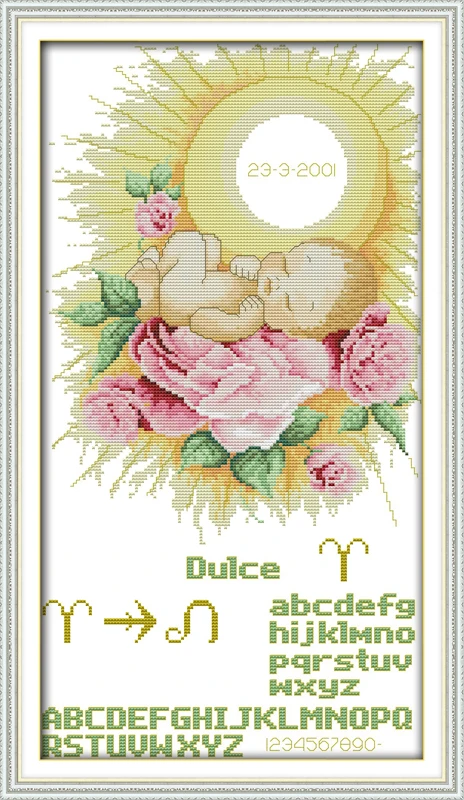 

Baby moon (3), counted printed on fabric DMC 14CT 11CT Cross Stitch kits,embroidery needlework Sets, Home Decor