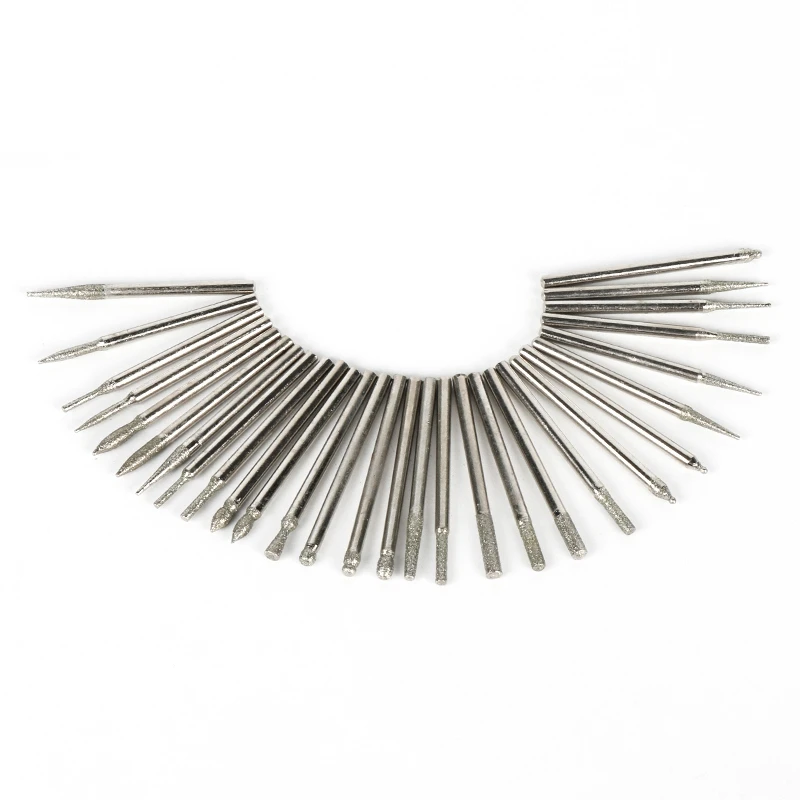 For Dremel Accessories Rotary Tools 30Pcs Diamond Burs 12Pcs Diamond Saw Blades Mini Cutting Discs Drill Bits For Dremel Tool