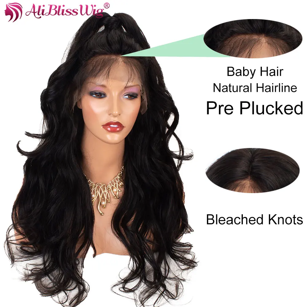 Brazilian Body Wave 250 Density Lace Front Human Hair Wigs For Women Remy Lace Wig With Bady Hair Pre Pulcked Aliblisswig (1)