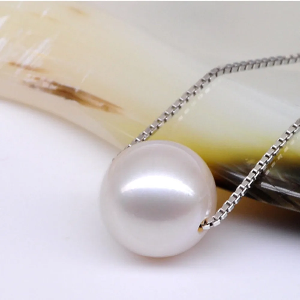 

Free Shipping >>> Charming 8MM south sea white pearl silver necklace 17 inch