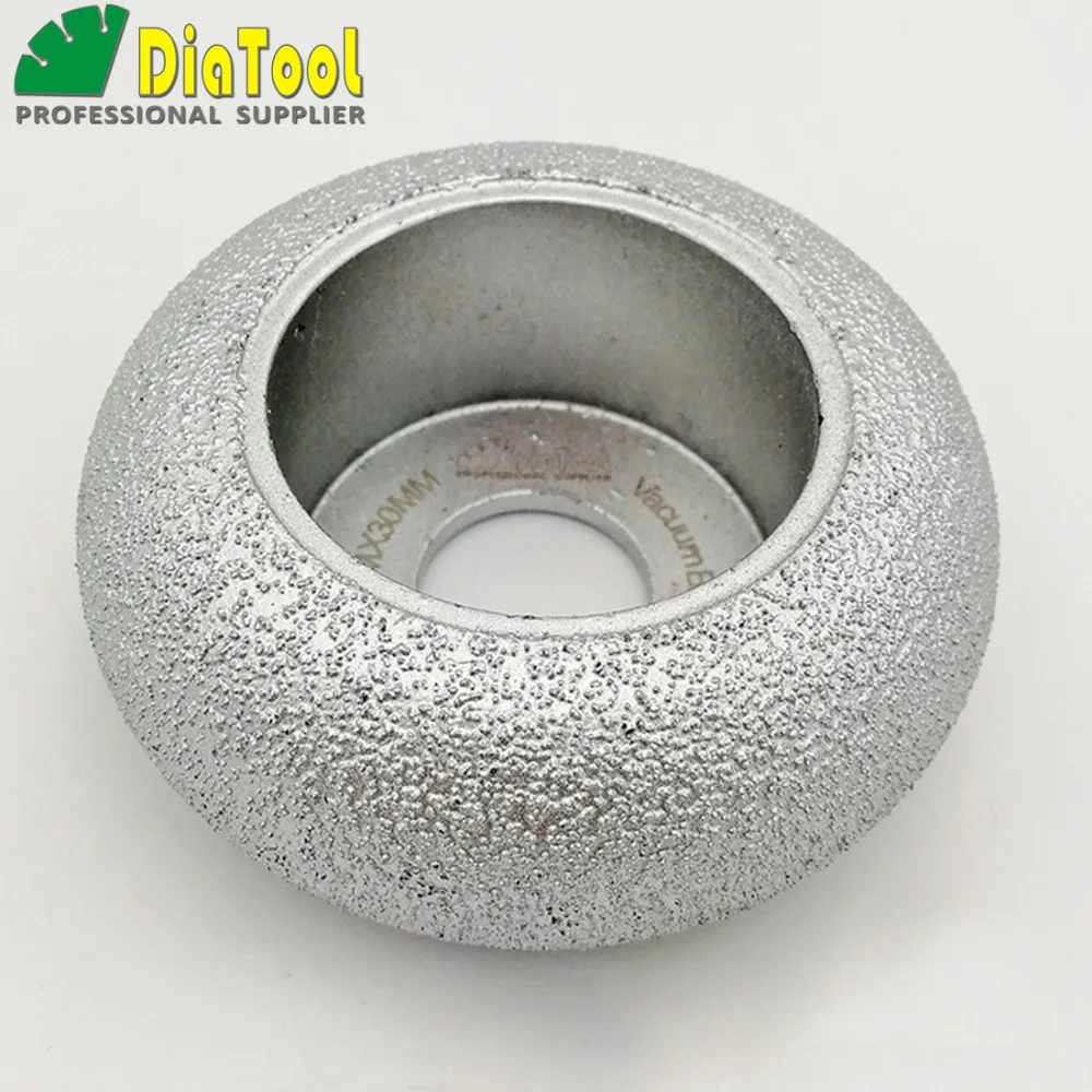 DIATOOL 75mmx30MM Vacuum Brazed Diamond Convex grinding wheel for marble granite and quartz