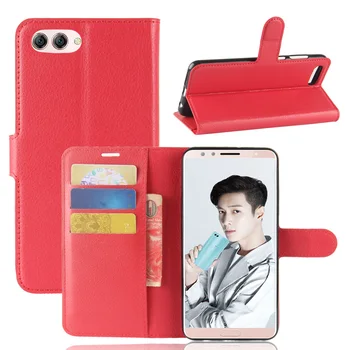 

100pcs/lot free shipping Litchi Grain wallet leather case with card holder for Huawei Nova 2S/Y5 2018/Y5 PRIME 2018/HONOR 10