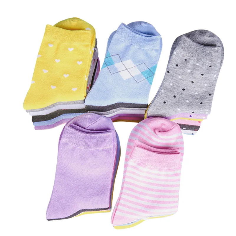 

10 Pairs Women Socks Cute Solid Color Neatly Comfort Cotton Women's Socks Autumn Winter Anti-bacterial Lady Sock Meias Calcetine