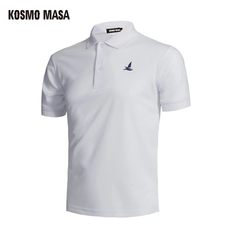 KOSMO MASA черная футболка-поло для мужчин s короткий рукав Летние повседневные однотонные мужские рубашки поло дышащие облегающие поло для мужчин PS0019