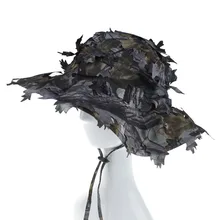 Взрослая наружная Солнцезащитная быстросохнущая Кепка Козырек Весенняя и летняя новая мужская большая круглая Маскировочная шапка с листьями джунглей