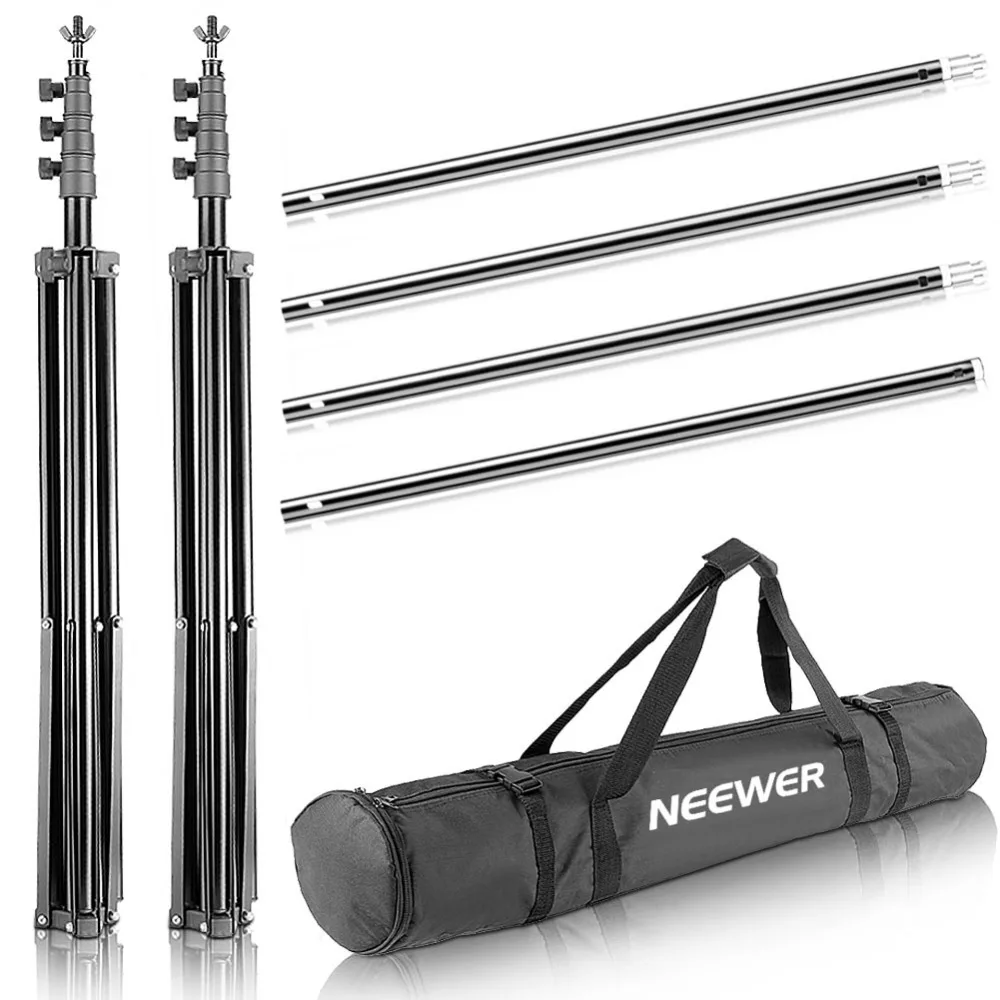 Neewer 2,6 M x 3 M/8.5ft x10ft система поддержки фона и 800 W 5500 K Зонты софтбокс непрерывного освещения комплект для фотостудии Neewer 2,6 M x 3 M/8.5ft x10ft система поддержки фона и 800 W 5500 K Зонты софтбокс непрерывного освещения комплект для фотостудии