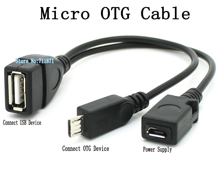 Micro Otg Cable With Power Supply Micro Usb Male To Usb Female Otg Line Micro 5 Pin Disk Mobile Hard - Data Cables - AliExpress