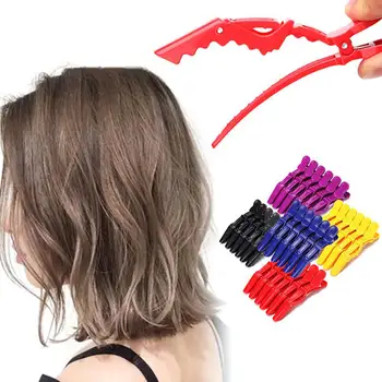 

6pcs Glossy Alligator Clip Hairpin Partition Clip Perm Special Clip Non-Slip Hair Salon Single Clamps Jigs