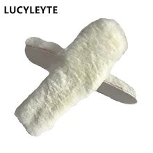 LUCYLEYTE размер 35-46 Новая натуральная овечья шерсть Мужская и женская теплая мягкая удобная очень теплая зимняя стелька для зимней обуви