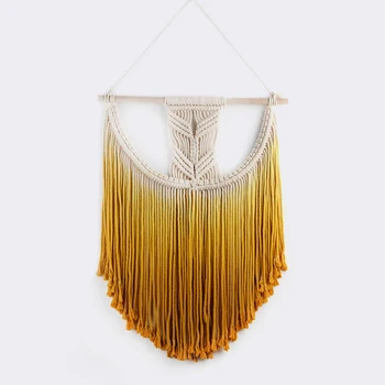 

Macrame Woven Wall Hanging Fringe Garland Banner - BOHO Shabby wedding decoration Decor Apartment Dorm Living Room Bedroom Bab