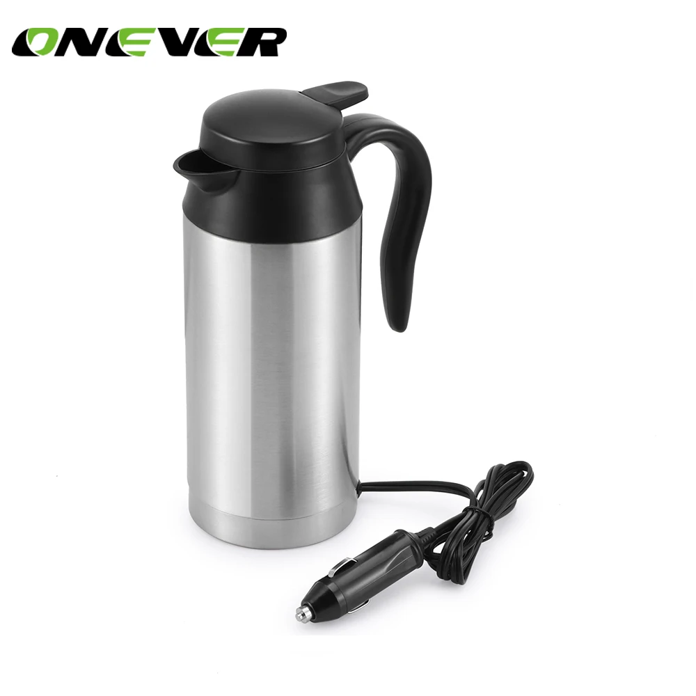 

Onever 750ml 12V Car Based Heating Stainless Steel Car Electric Cup Kettle Travel Coffee Tea Heated Hot Water For Car Use