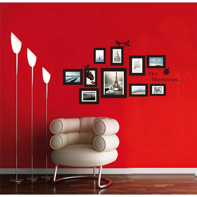

Picture Frames Wall Decal For Living Room Decorative Sticker Diy Vinyl Art Home Decor Black