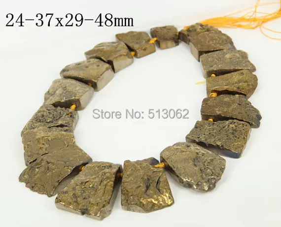 

Approx 15pcs/strand of Gold Yellow Titanium Agates Graduated Slice Necklace Beads,Large Size Raw Stones Slab Beads Pendants