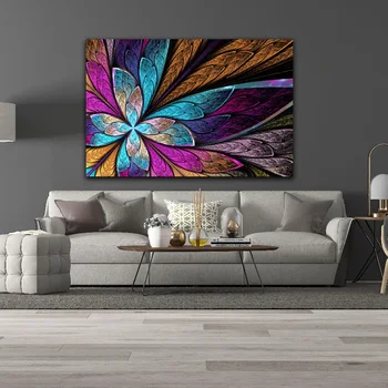 

Embelish 1 Pieces Beautiful Colored Abstract Butterfly Home Decor HD Wall Posters Print Canvas Painting Living Room Art Pictures