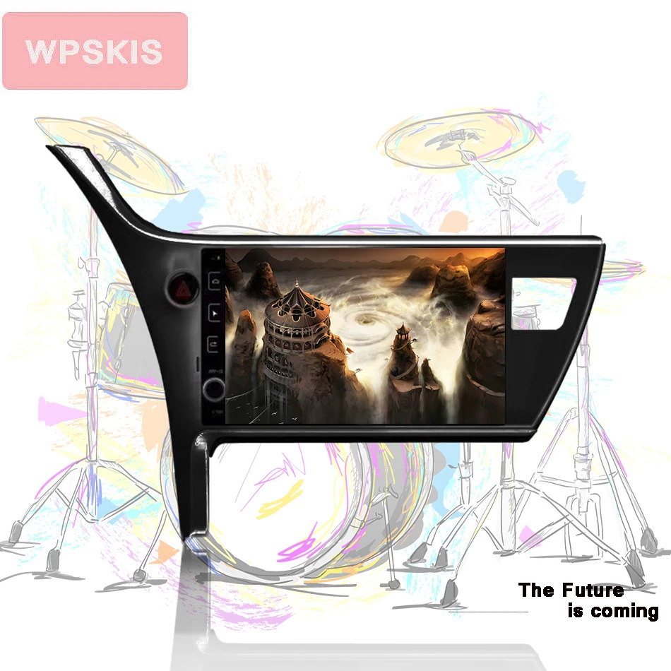 Cheap Octa core Android 9.0 autoradio dvd video player audio a/v music gps monitor for Toyota Corolla 2016 2018 CarPlay mirror swc usb 2