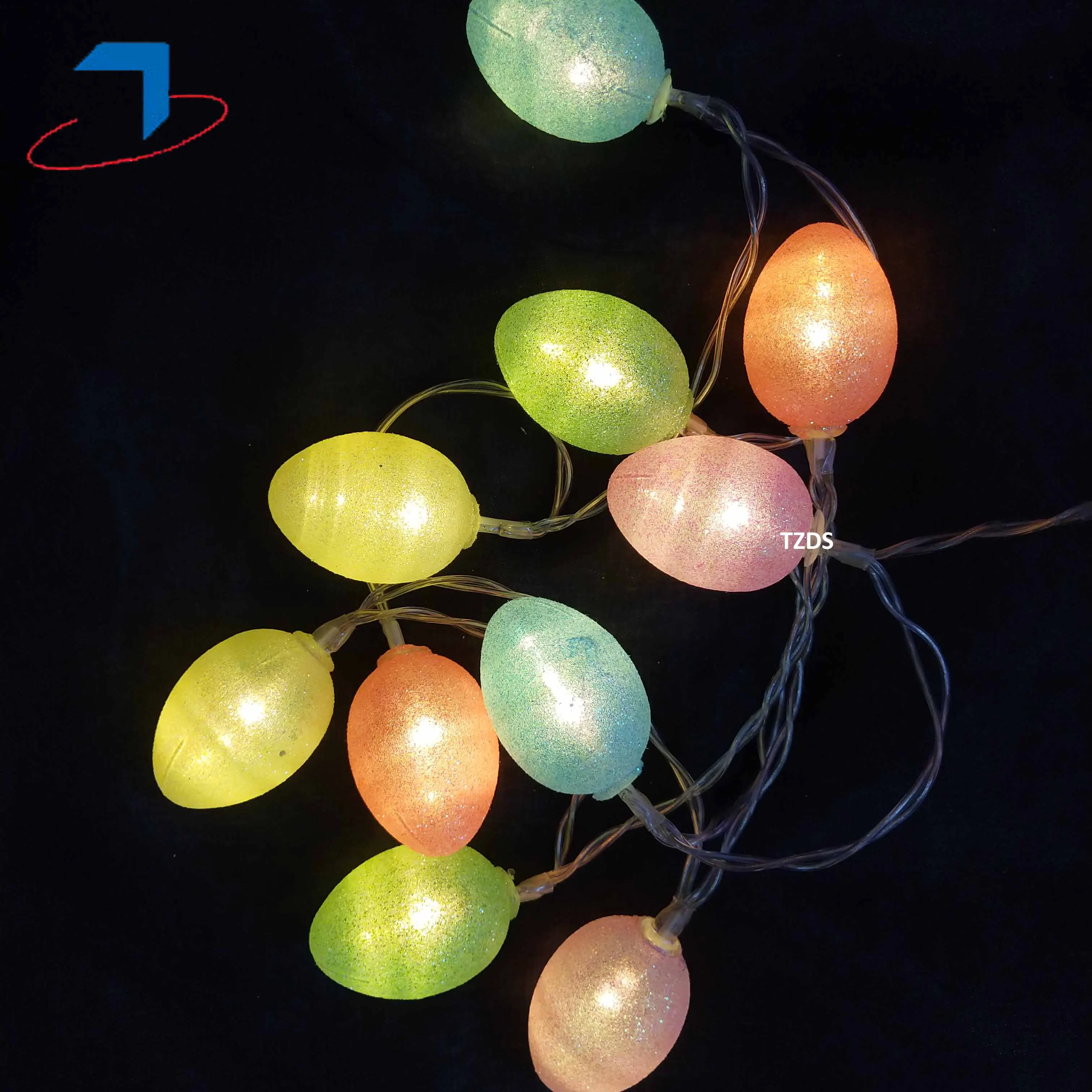 Пасхальное украшение LED теплый белый милый красочный яичная нить свет для