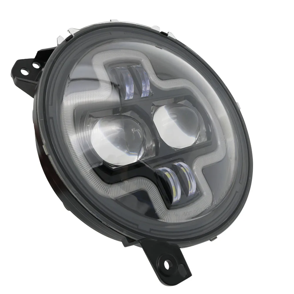 Car Lights 9inch Round LED Headlight White DRL Halo Ring Plug in Play for 2018 2019 Jeep Wrangler JL Car Headlight Assembly (34)