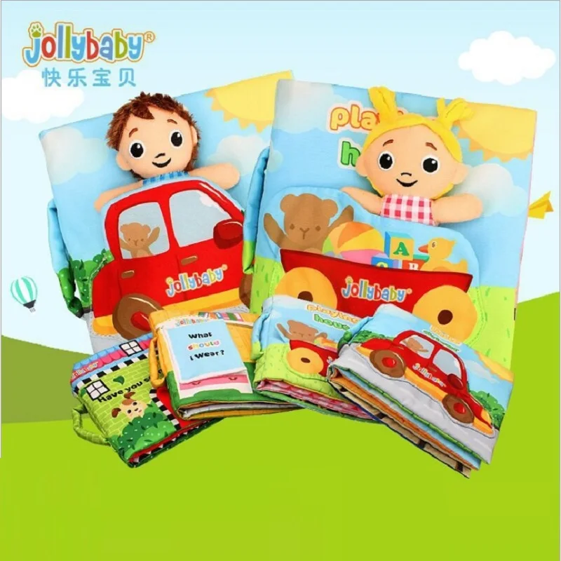 

Sozzy Hot Baby Cloth Book Toys Play House Soft Educational Book Infant Cognition Cloth Book Child Gift PP Cotton Top Quality