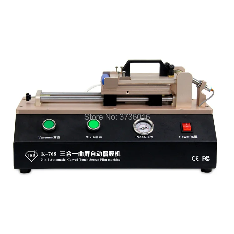 

TBK 768 build in pump auto edge oca polarizer film laminating machine for edge lcd edge film machine