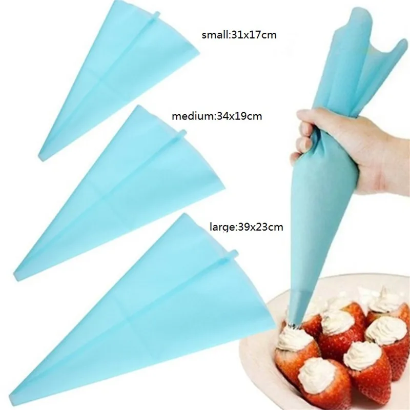 

Reusable Decoration Cake Silicone Icing Piping Bag Cream Pastry Bag Cake Decorating Tool Bakery Dessert Baking Decorating Bag
