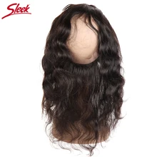 Гладкий 360 кружевной фронтальный Закрытие с волосами младенца бразильские волнистые 22x4x2 Remy человеческие волосы 1 пучок 12-18 дюймов