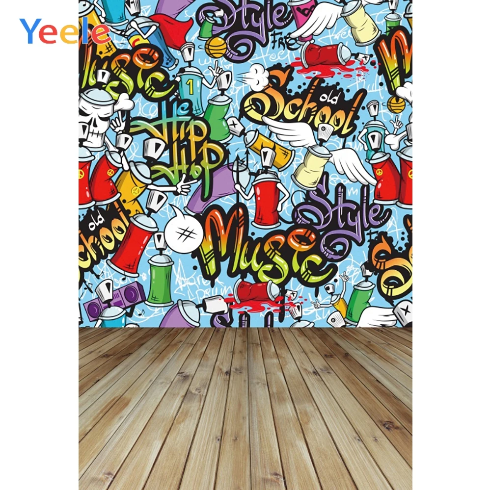 

Yeele Graffiti Wall Wood Photography Backdrops Students School Kid Professional Camera Photographic Backgrounds For Photo Studio