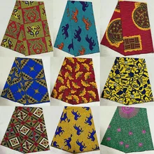 Не хлопок! самая дешевая ткань Анкара африканская восковая ткань с принтом африканская Ткань 6 ярдов полиэстер ткань нигерийский воск DF-D1