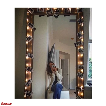 

1.2M 10 LED Card Picture Photo Clips Pegs Bright String Light Lamp Indoor Gifts