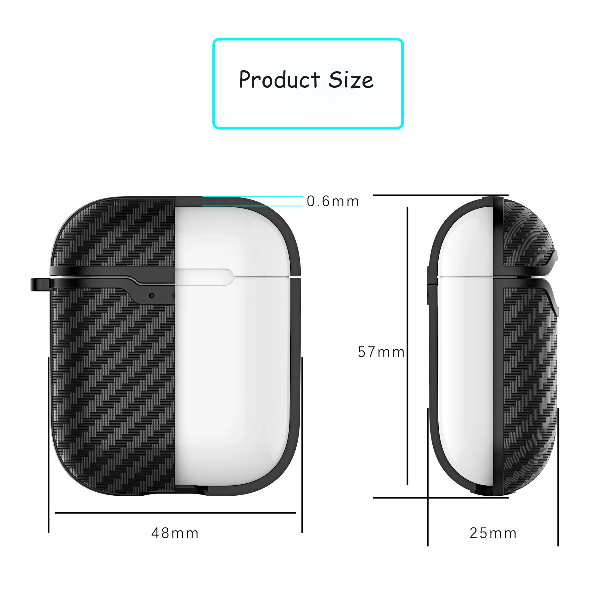 Чехол из углеродного волокна для Apple AirPods мягкий чехол беспроводных Bluetooth