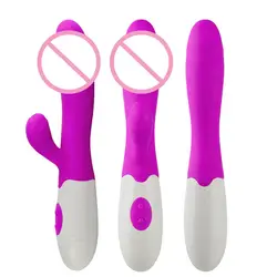 Elasun G Spot страпон с вибратором для Женский силиконовый двойной 30 Частота Вибрационный женский массажный Вибратор Секс игрушки + трусики