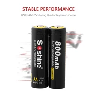 ion סוללת 4pcs 3.7V 800mAh AA 14,500 כלי התקנים ניידים סוללת Li-ion נטען סוללת פנס LED תאורת סוללות כלים (5)