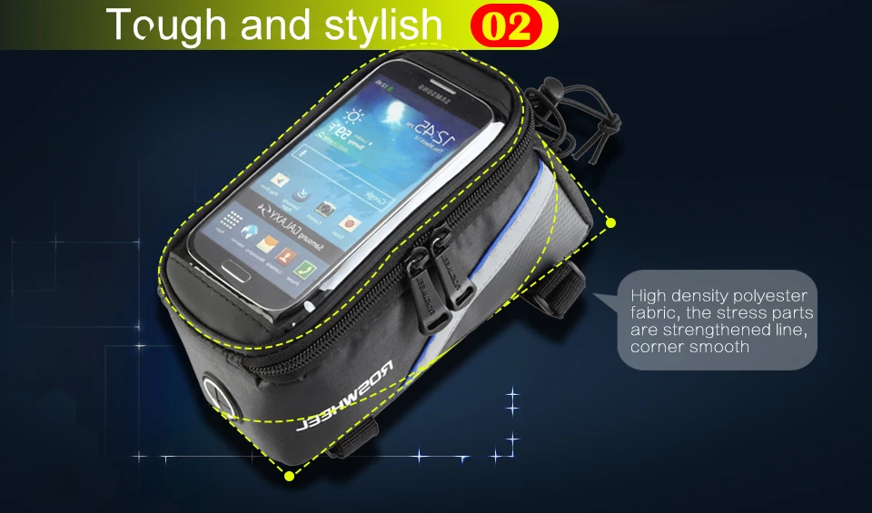 Discount ROSWHEEL BICYCLE BAGS CYCLING BIKE FRAME IPHONE BAGS  HOLDER PANNIER MOBILE PHONE BAG CASE POUCH 5