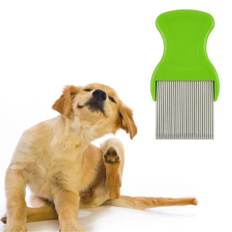 

Useful Hair Lice Pets Flea Egg Dirt Dust Remover Steel Tooth Comb Health Brush