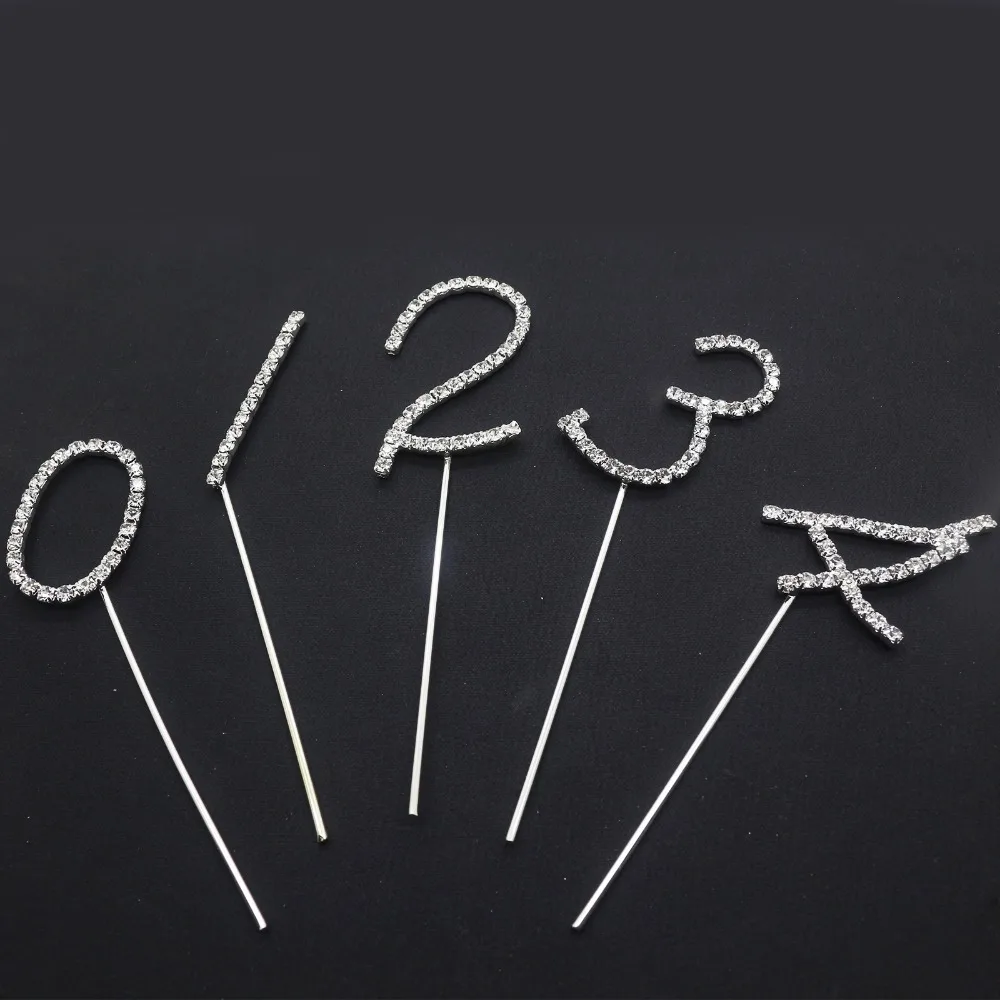 

ZMASEY New 42MM Cake Topper 1Pcs Large Silver plated Lettter Cake topper wholesale for Birthday Party Decoration