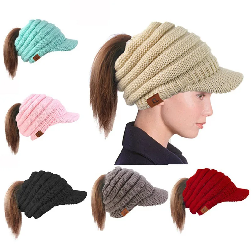 

Women Hat Baggy Warm Crochet Winter Wool Knit Ski Beanie Skull Slouchy Caps Winter Warm Outdoor Fashion Hat #O18