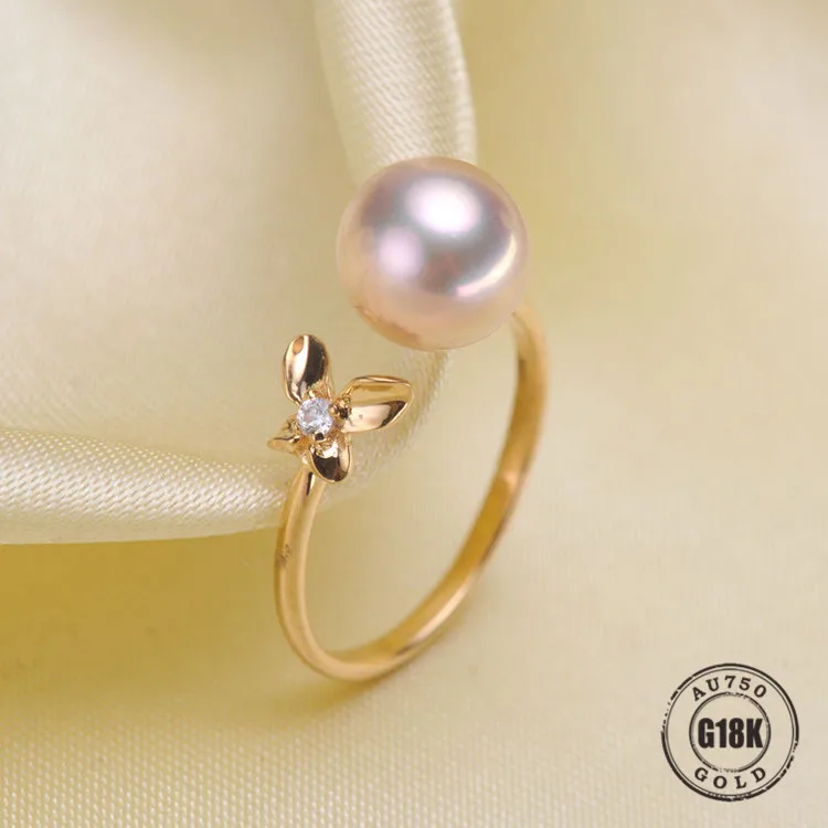 

Luxury genuine G18K Yellow Gold Rings for Women Adjustable Free Size Wedding Ring Fashion Pure Gold-jewelry DIY Accessories