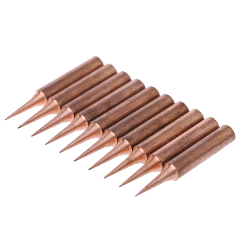 

10 Pcs Copper Solder Screwdriver Iron Tips Soldering Welding Head 900M-T-I Lead Free