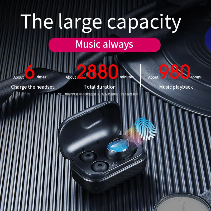 

Mini Touch Single Ear Bluetooth Headset business Earbuds wireless charging mini mono Bluetooth headset single ear touch with Mic