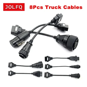 

New Truck Cables 8 Pieces TCS TCS Pro/ New Vci TCS For Multi-Brand Trucks OBDII Connector Diagnostic truck Cable Scanner