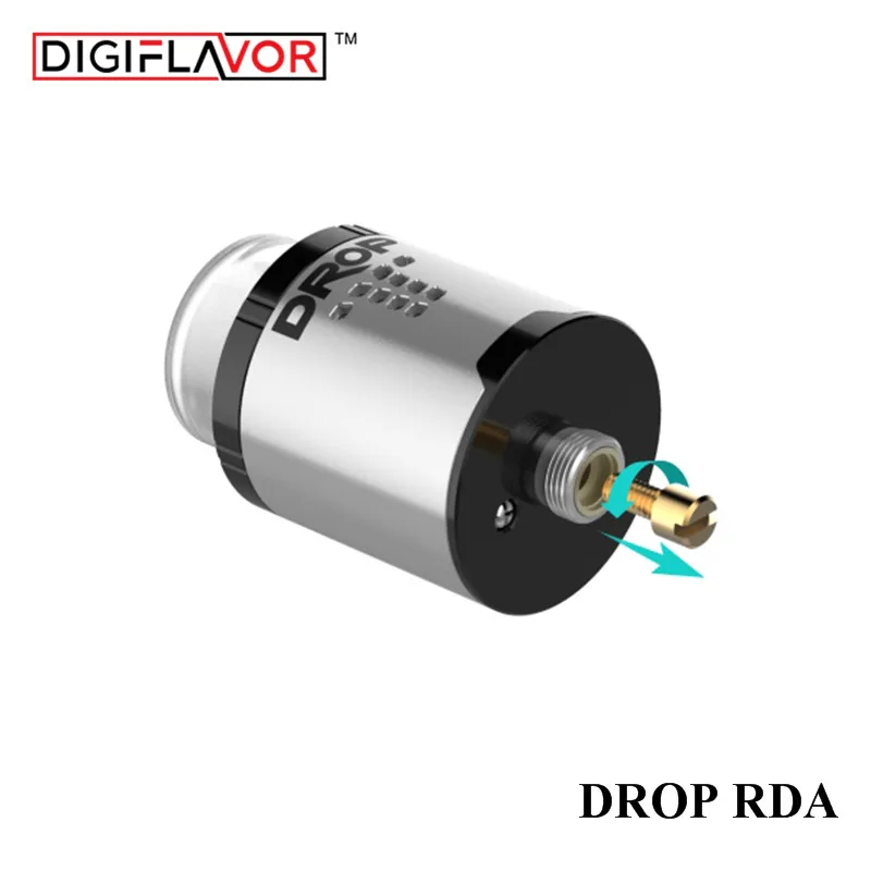 Baratos Digiflavor Drop RDA con BF squonk 510 pin 24mm tanque de cigarrillo electrónico grandes agujeros escalonados diseño de flujo de aire