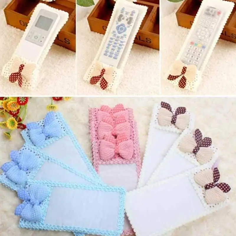 

Fabric Lace TV Remote Control Protect Anti-Dust Fashion Cute Cover Bags New SLC88