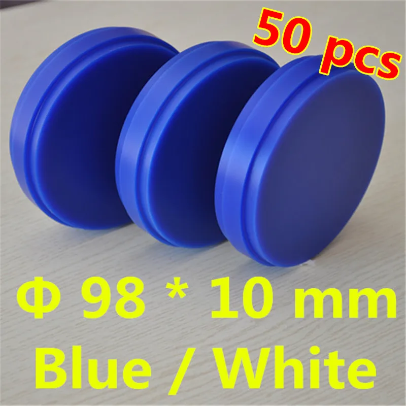 

High Quality 50 Piece Blue/ White OD98*10 MM CAD/CAM Wieland System Dental Wax Blocks For Carving Wax Blank Disc Without Step