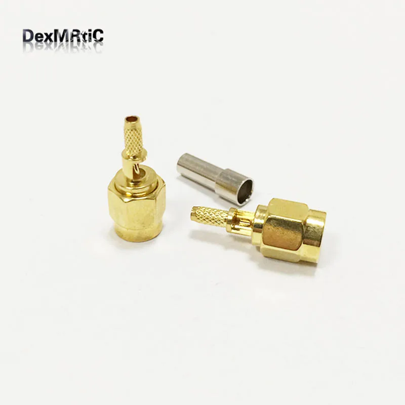 

1pc SMA Male Plug Open sunroof RF Coax Connector Crimp RG316,RG174,LMR100 Straight Goldplated NEW wholesale